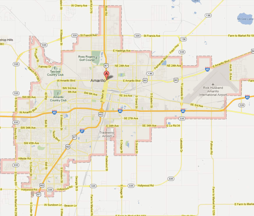 map of amarillo texas Amarillo Texas Map map of amarillo texas