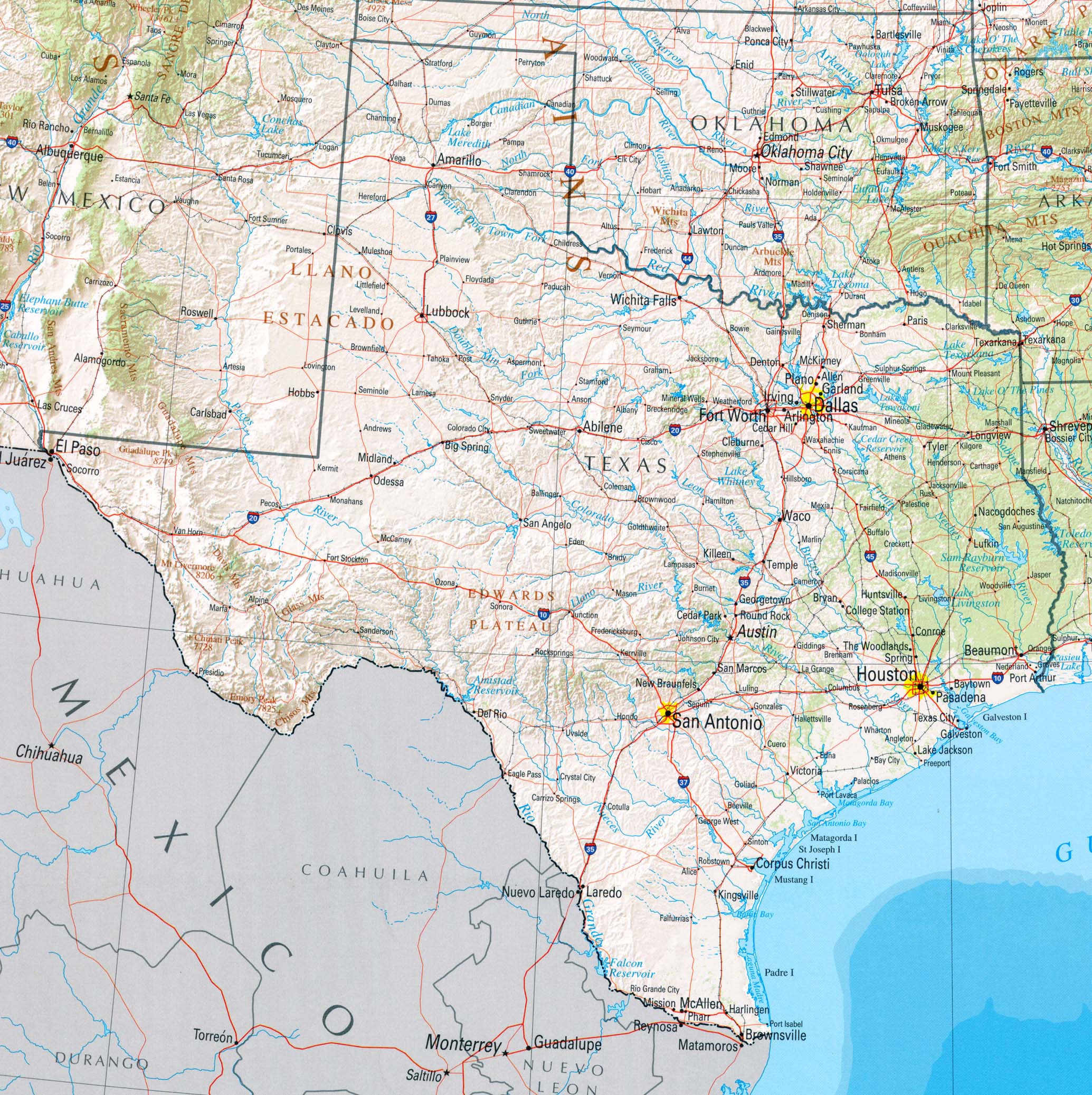 texas state map arlington