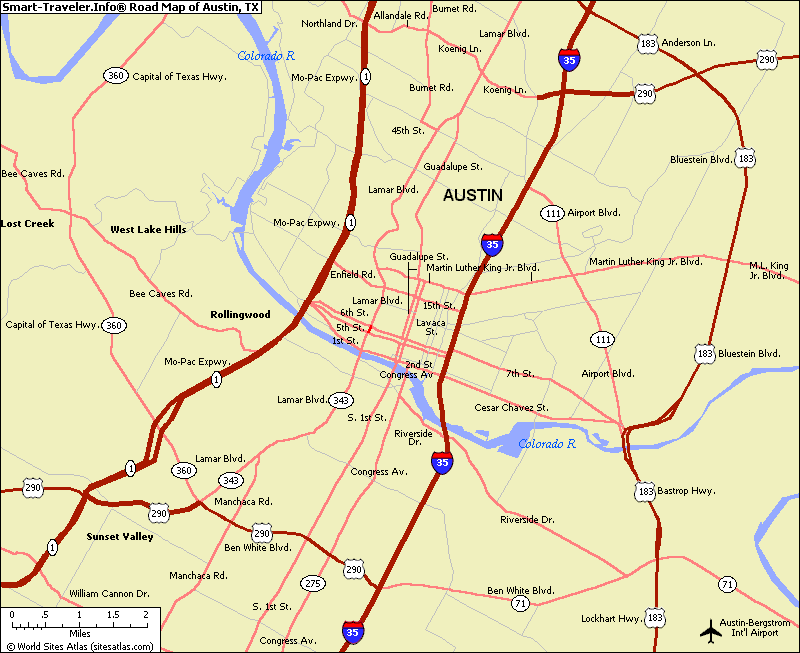 Austin, Texas Map