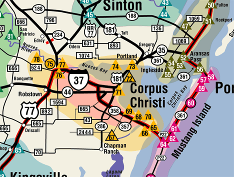 corpus christi city center map