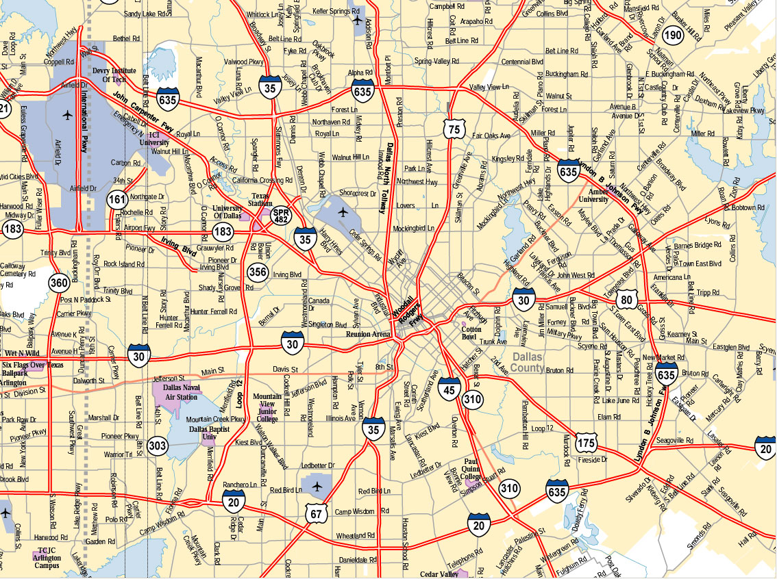 dallas route map