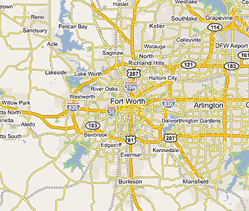 Fort Worth Texas Map
