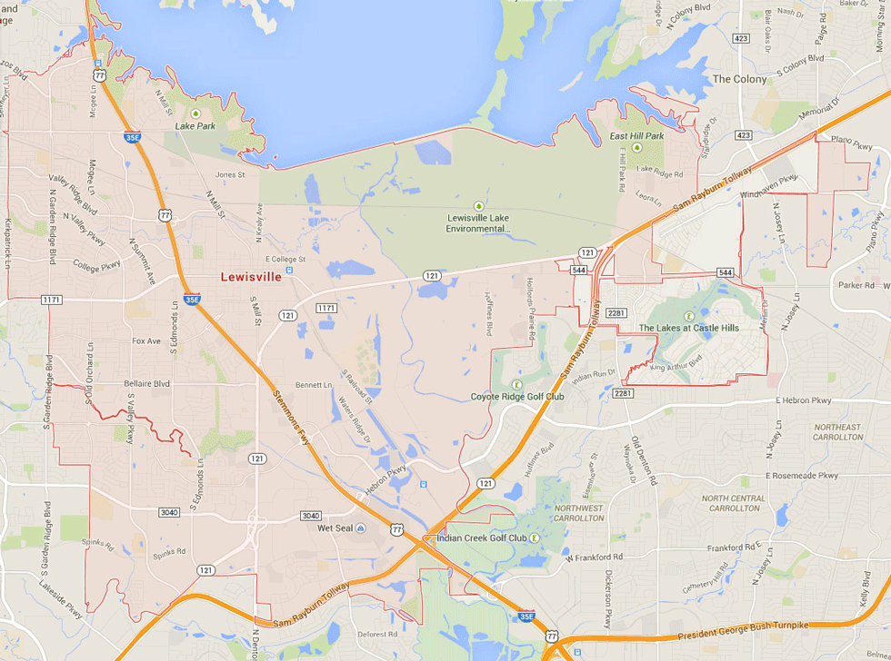 Lewisville Texas Map