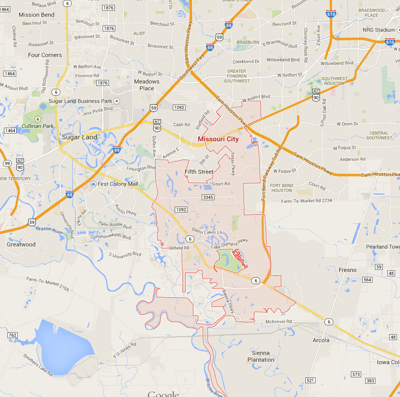 Missouri City Texas Map