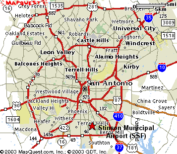 San Antonio, Texas Map