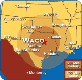 Waco, Texas Map
