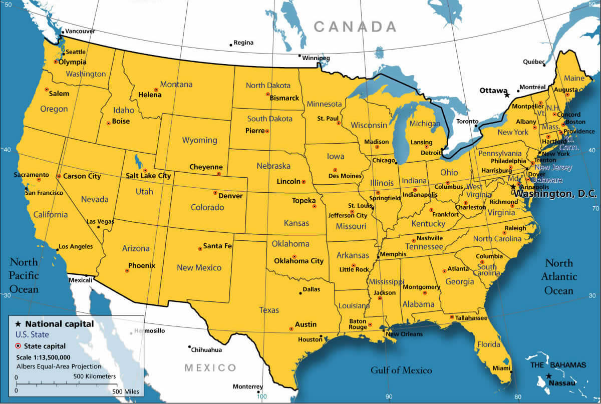 States Map of the US