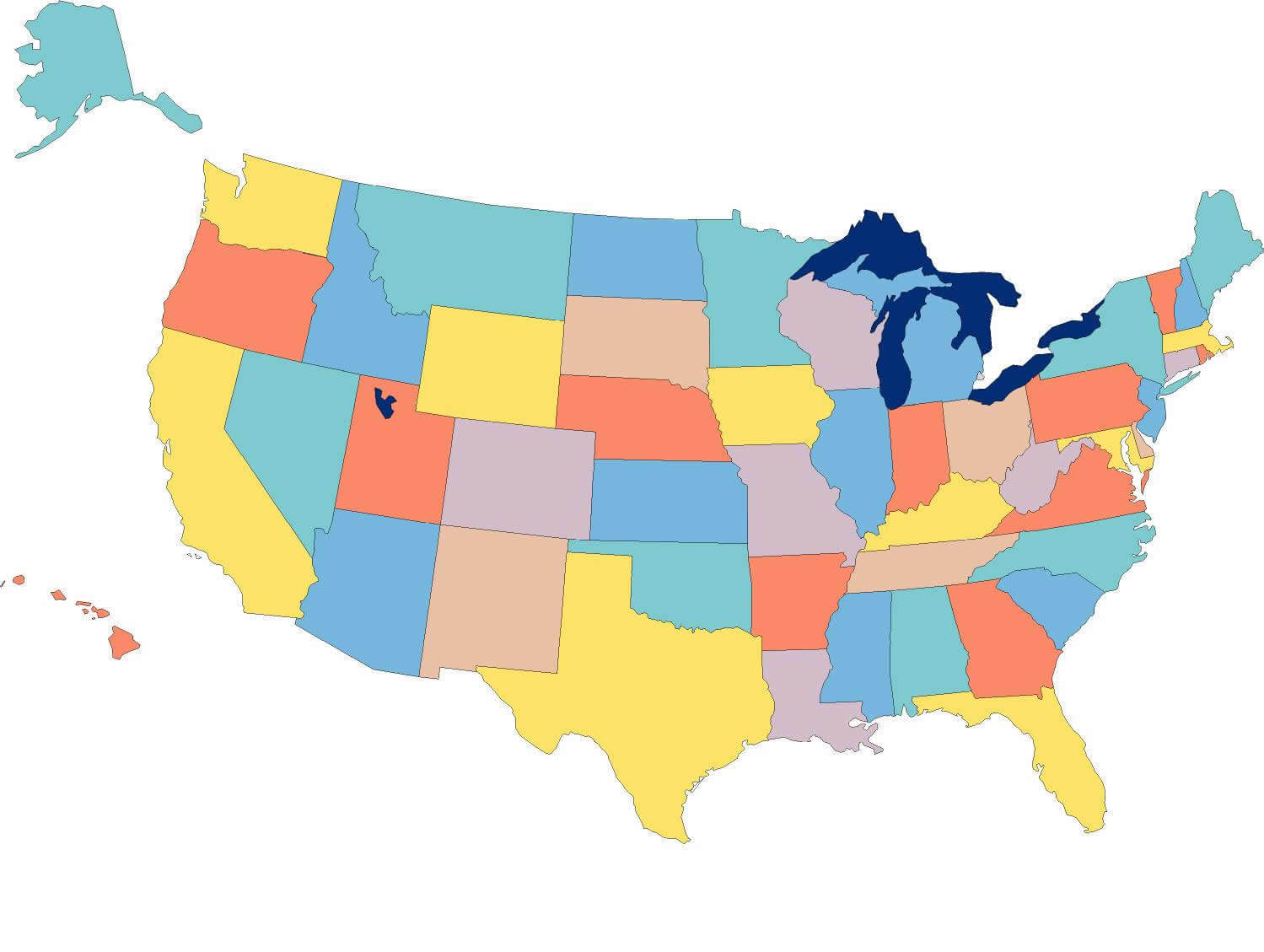 United States Map Empty