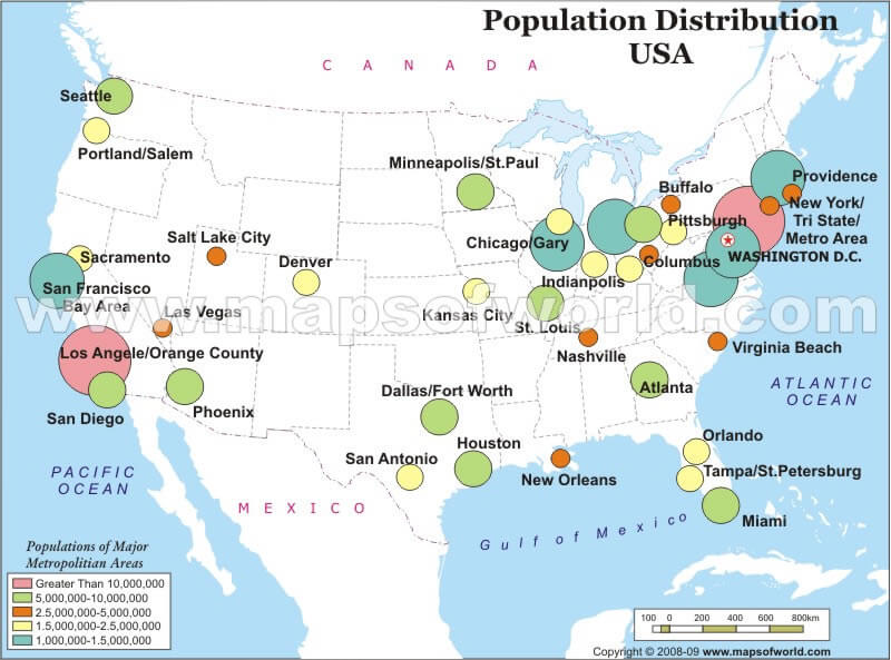 usa population map