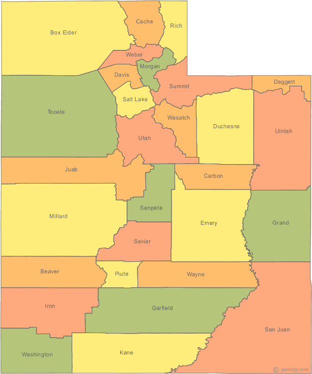 Map of the Utah