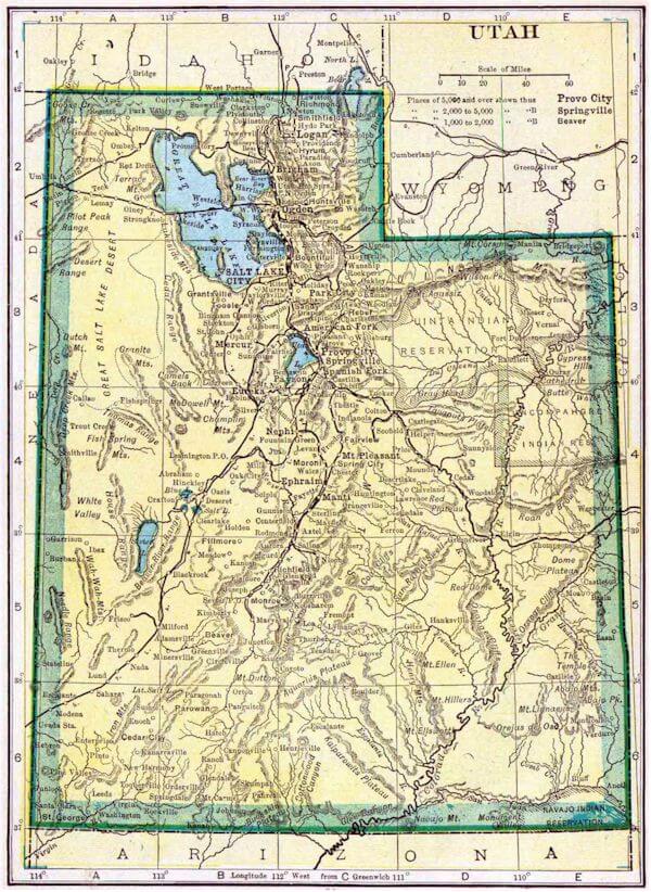 Utah Historical Map