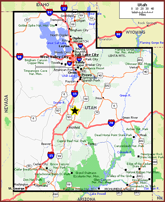 Utah Road Map