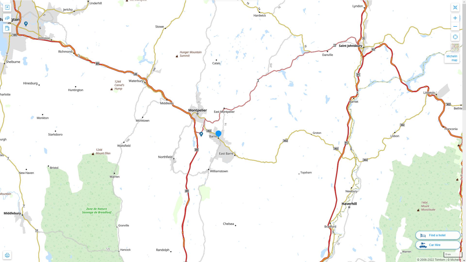 Barre, Vermont Map