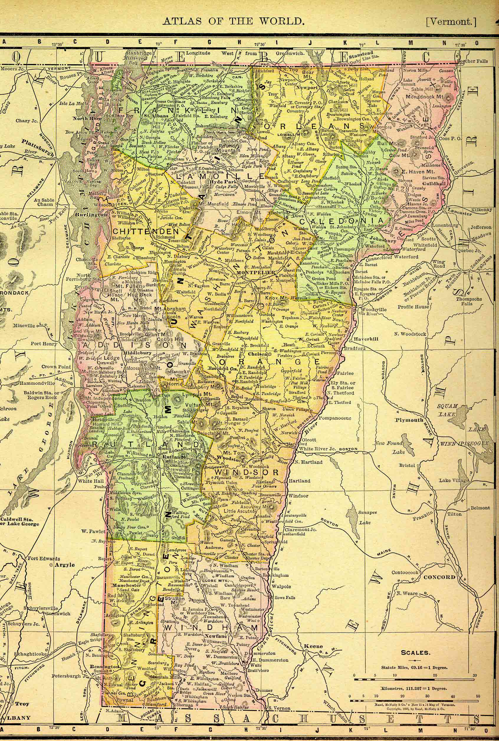 Vermont Atlas 1895