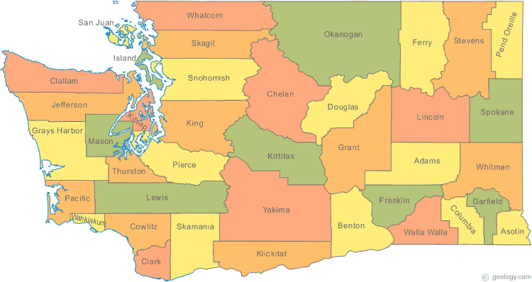 Map of the Washington - Washington Map