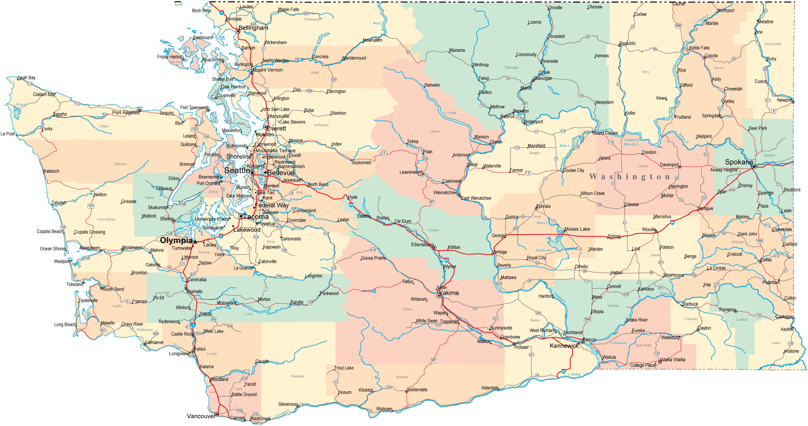 Washington Road Map