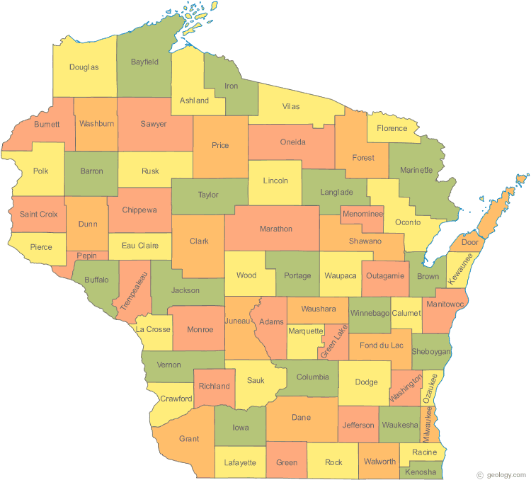 Map of the Wisconsin