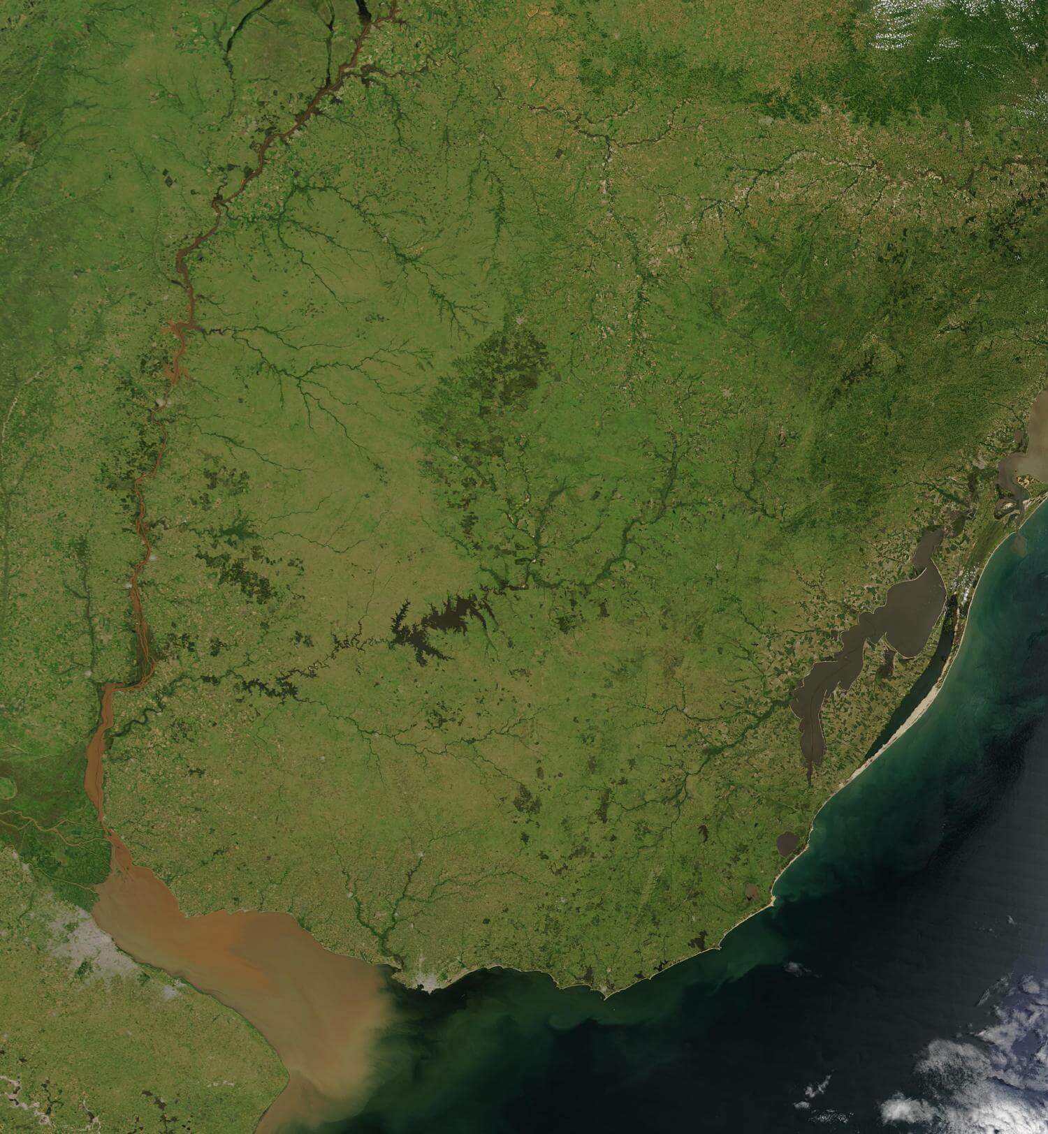 Satellite Image Photo Uruguay 2004