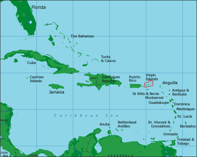 caribbean map us virgin islands