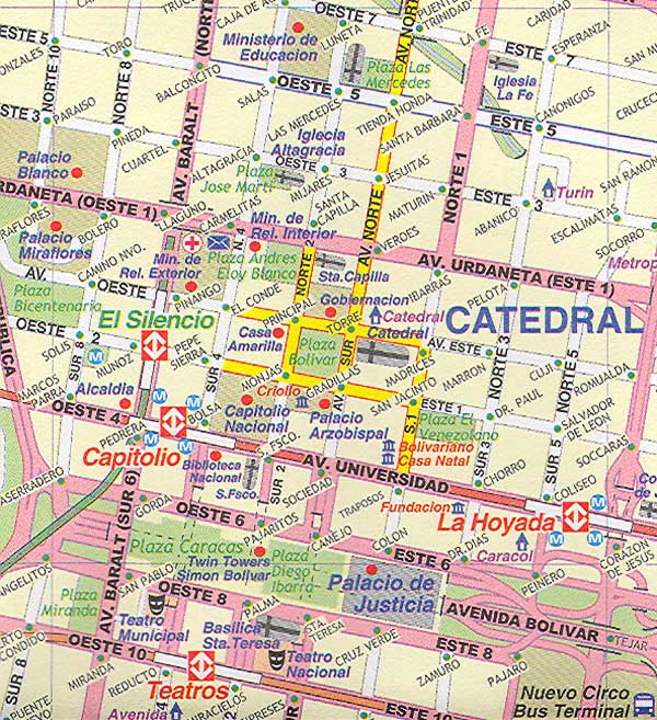 downtown caracas map