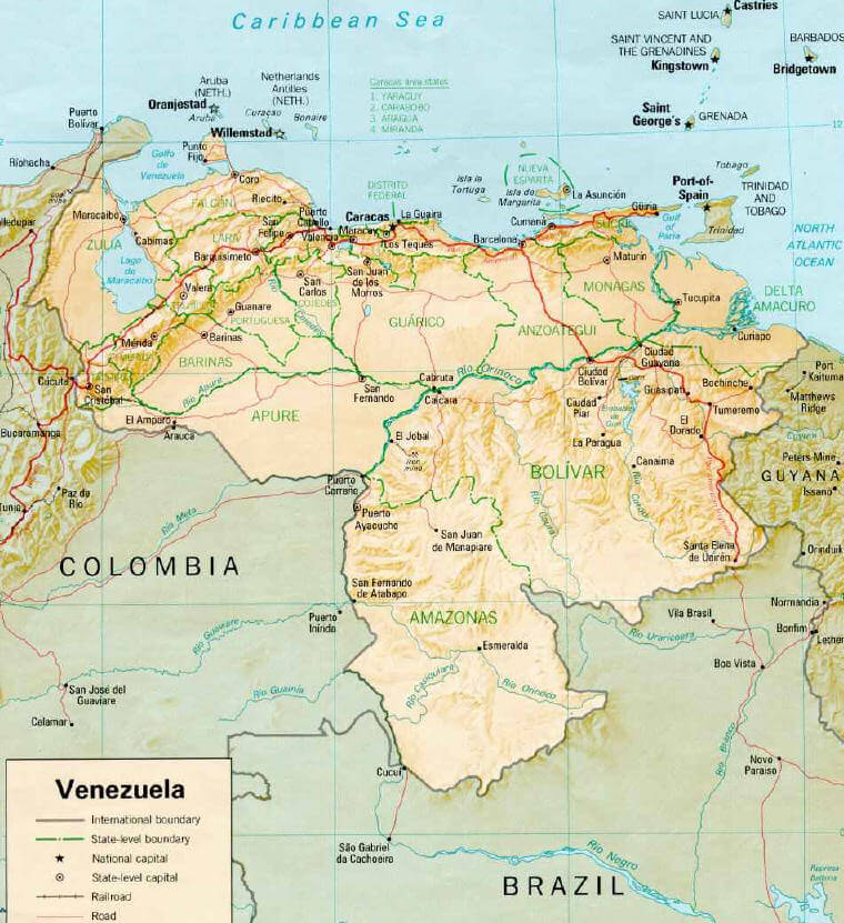 map venezuela