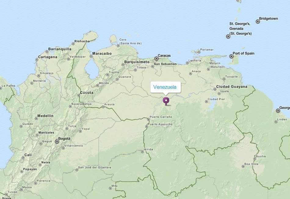 map venezuela