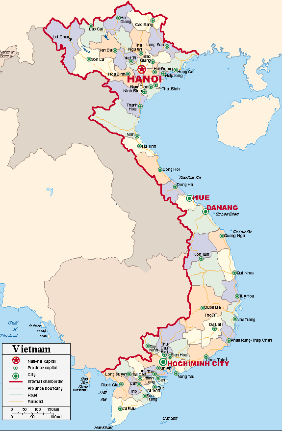 provinces map of vietnam