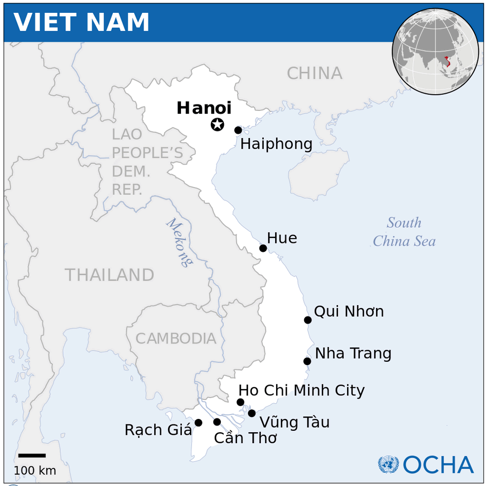 vietnam location map