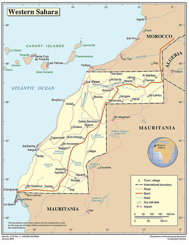 western sahara map
