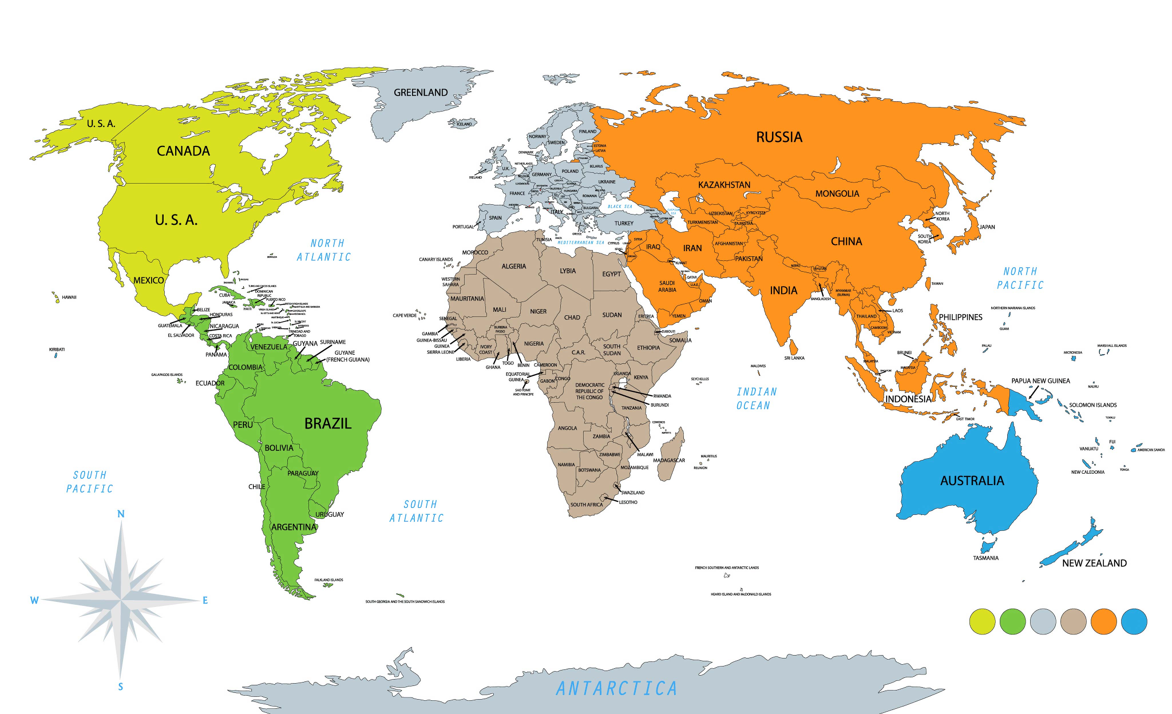 World Continents Map