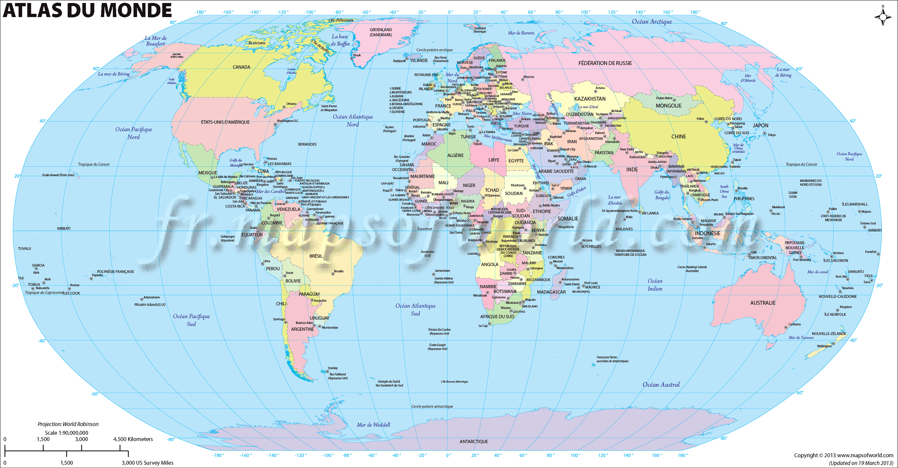 World Map Continents