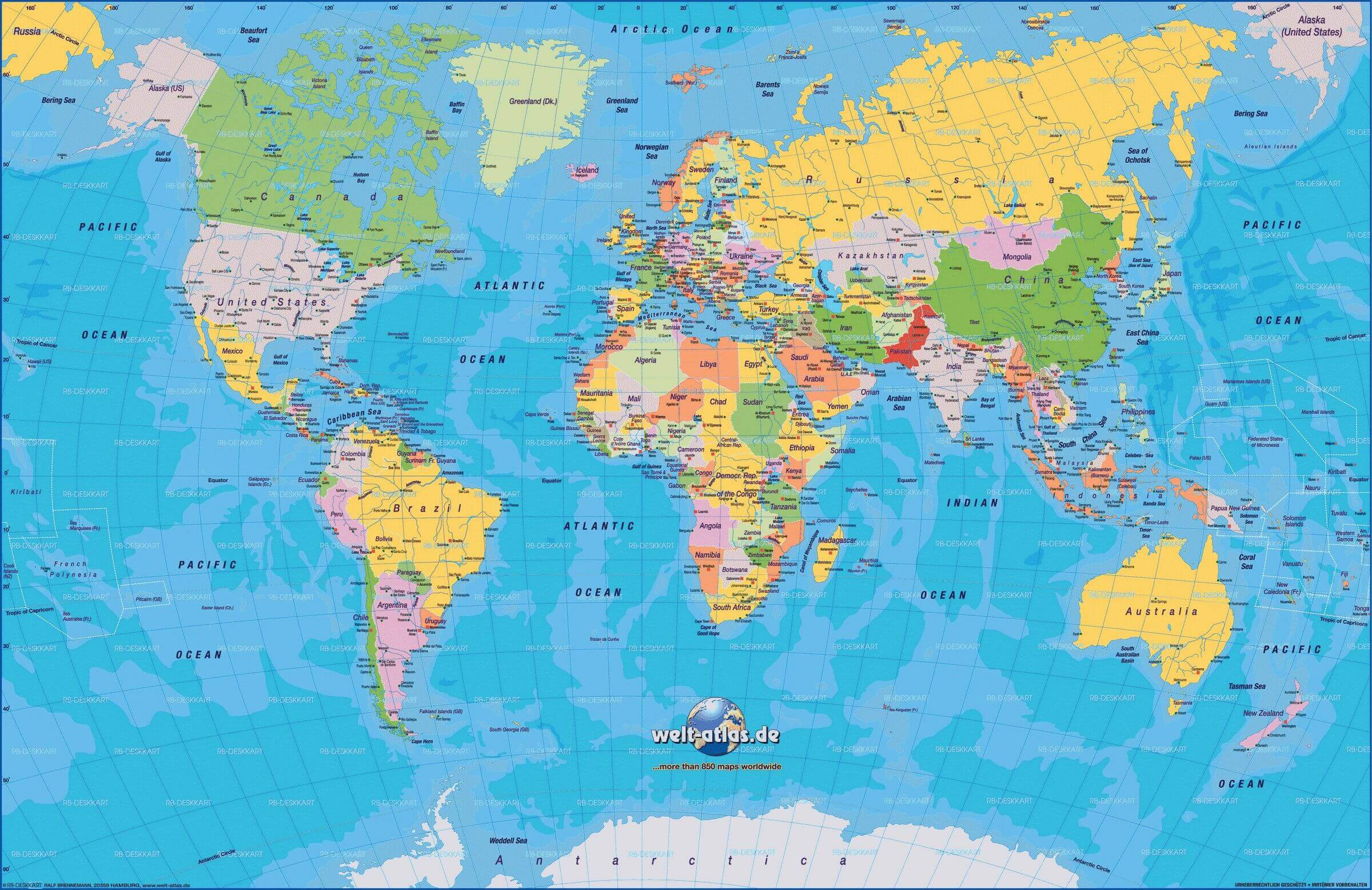 Detailed Map of the World