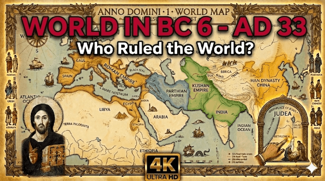 World map in BC 6 - AD 33 Jesus Christ time