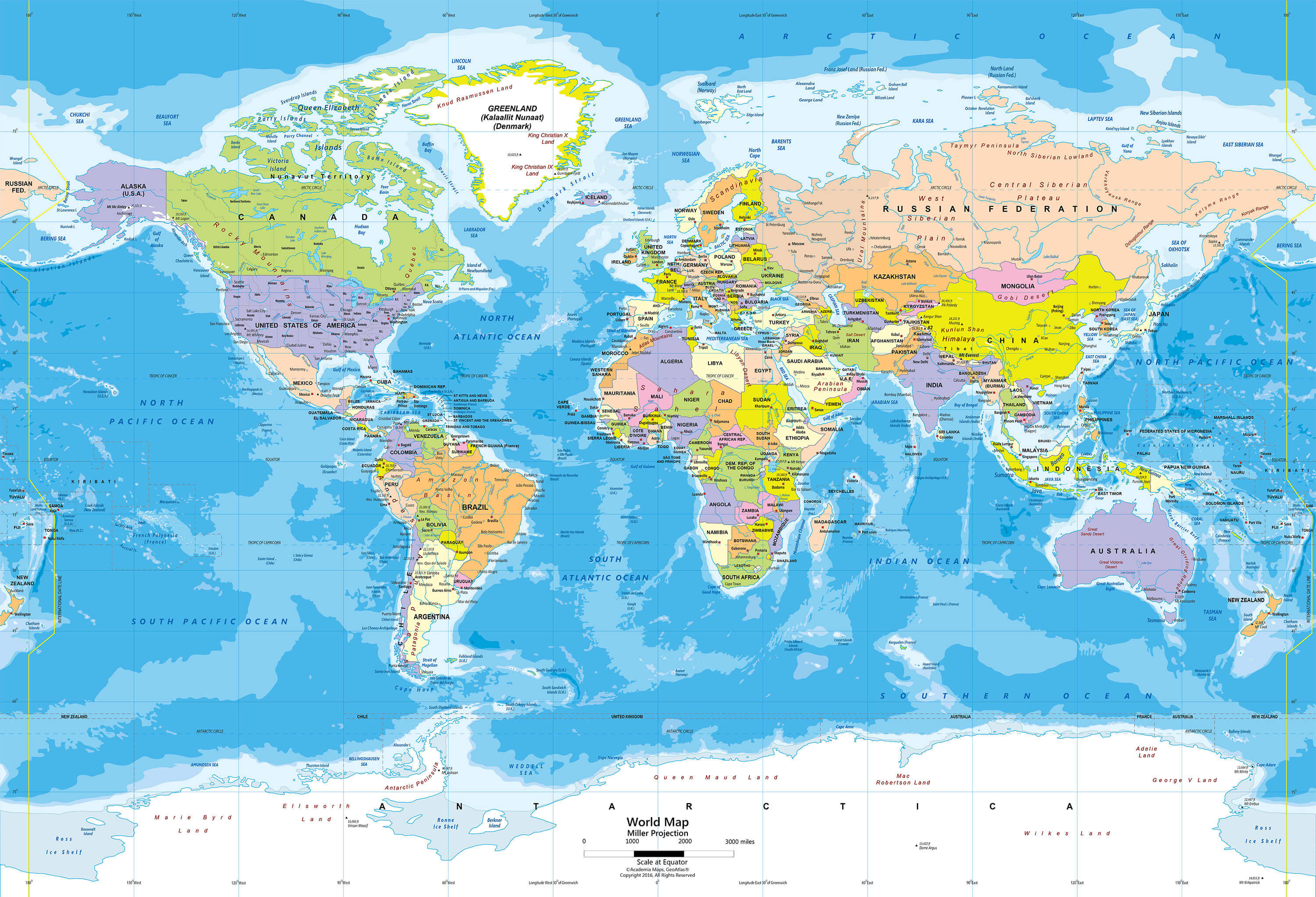 Large World political map