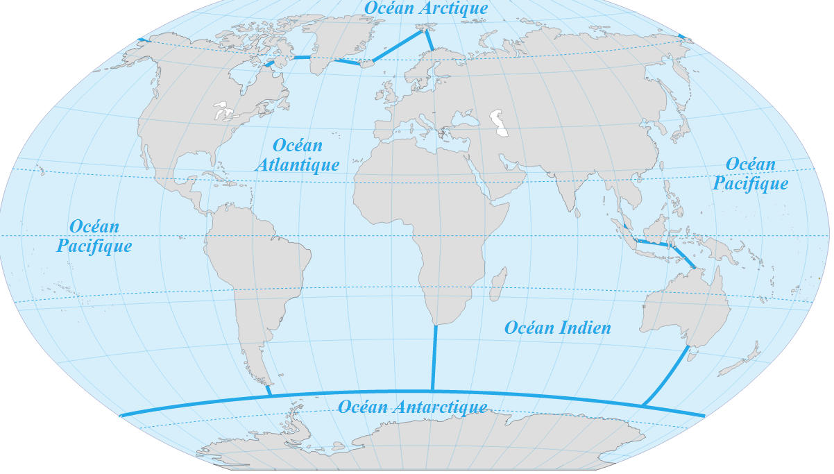 Map of The World Ocean