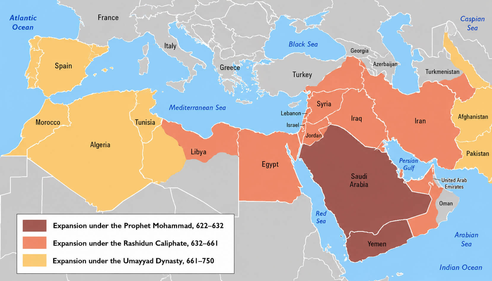 Early Islamic Expansion Map