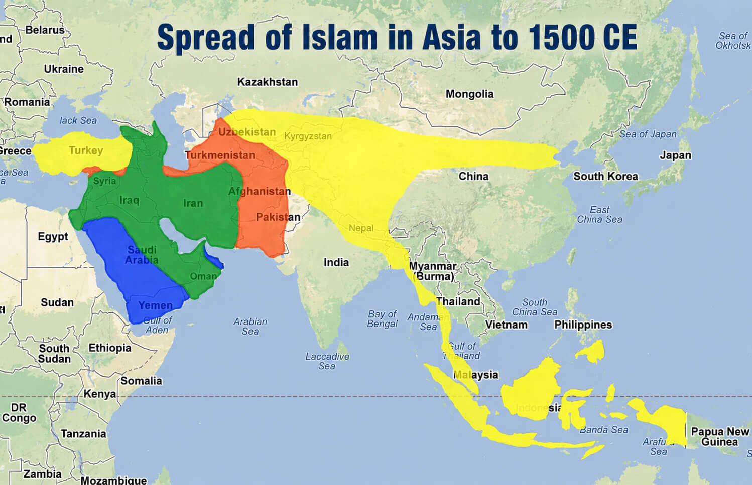 Spread of Islam in Asia to 1500 CE
