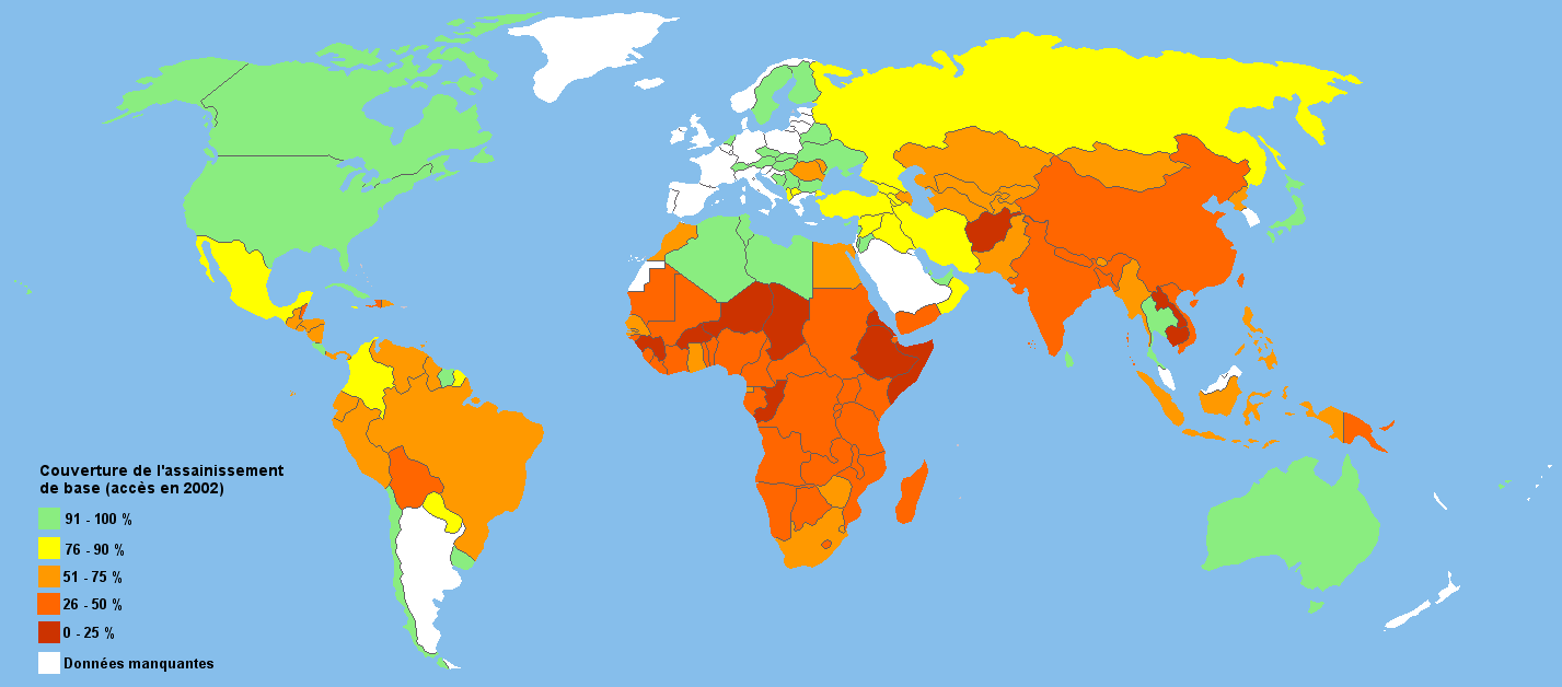 Sanitation Coverage World Map