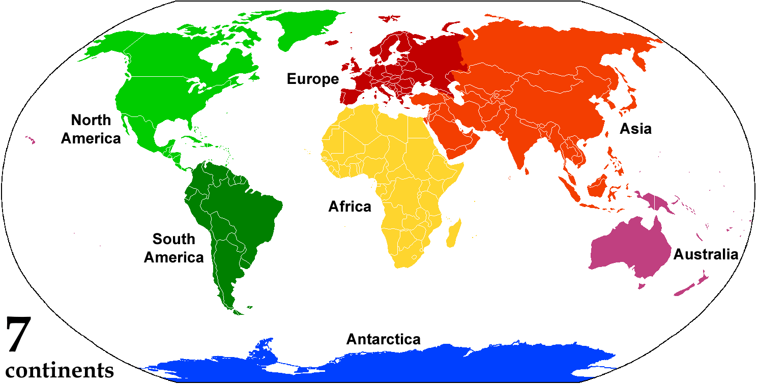 World Continents Political Map