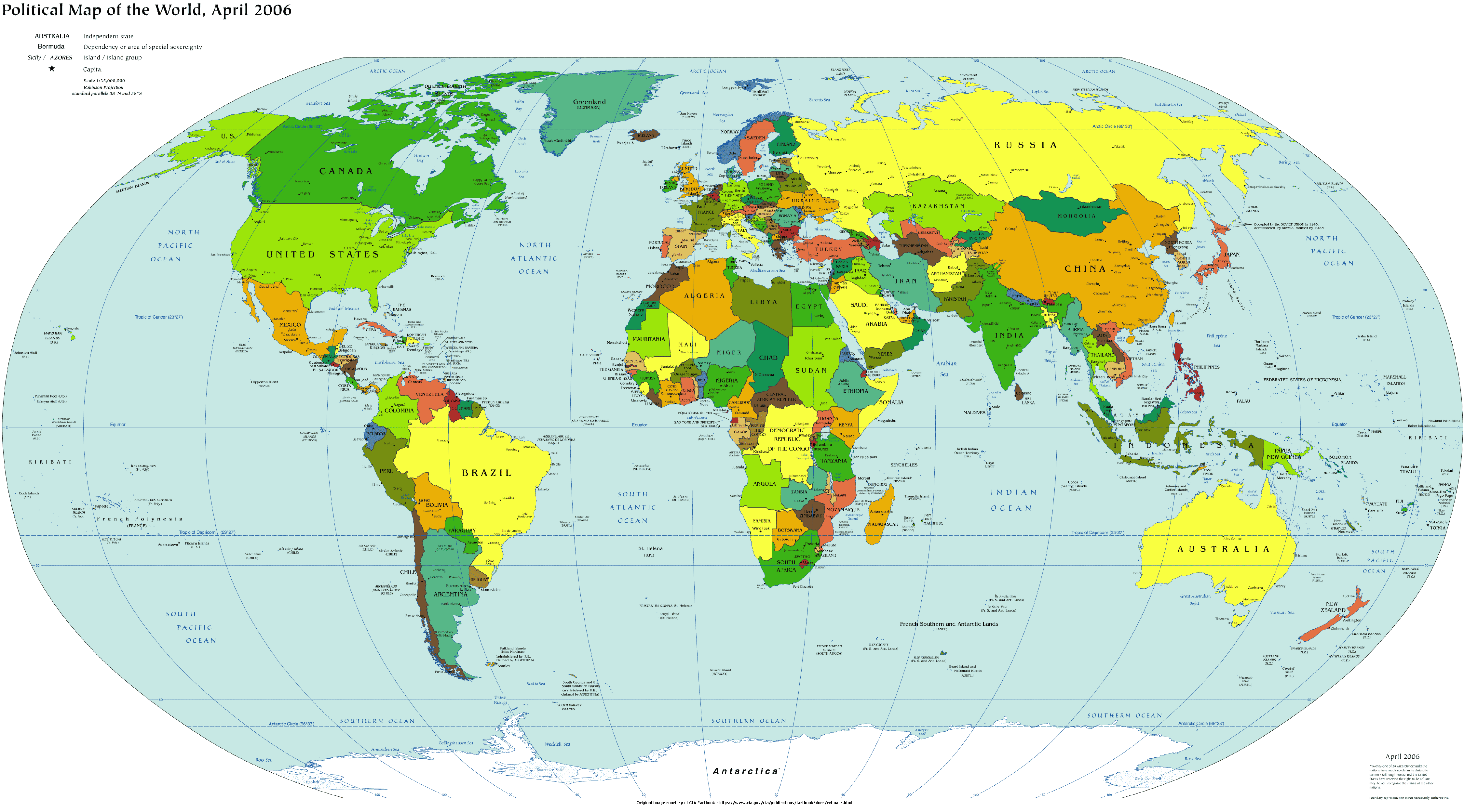 World Political Map in English