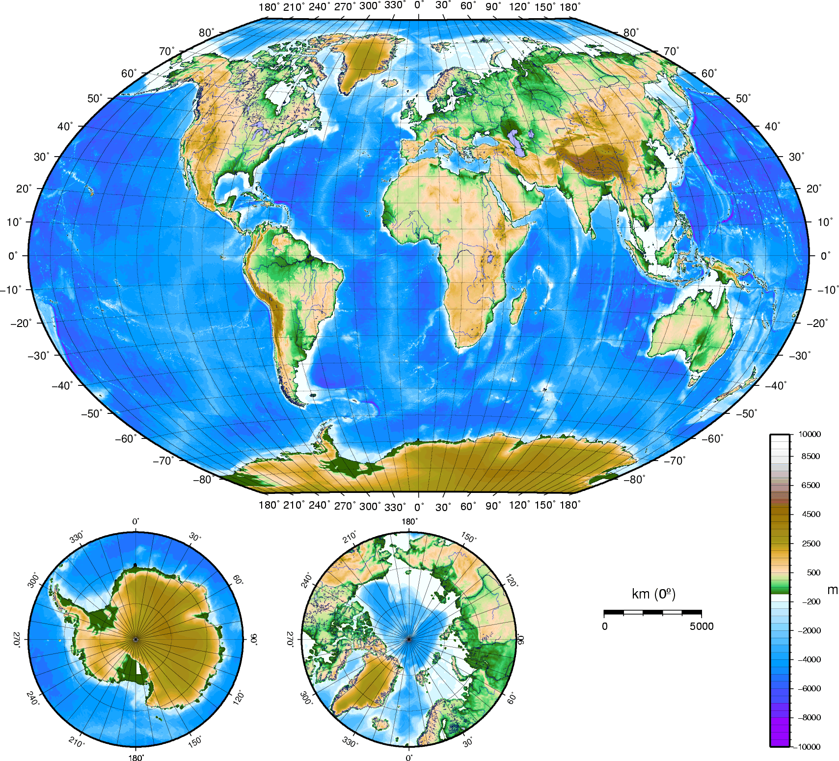 World altitude Map