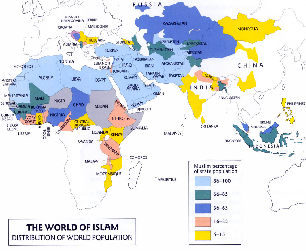 World Islam Population Map