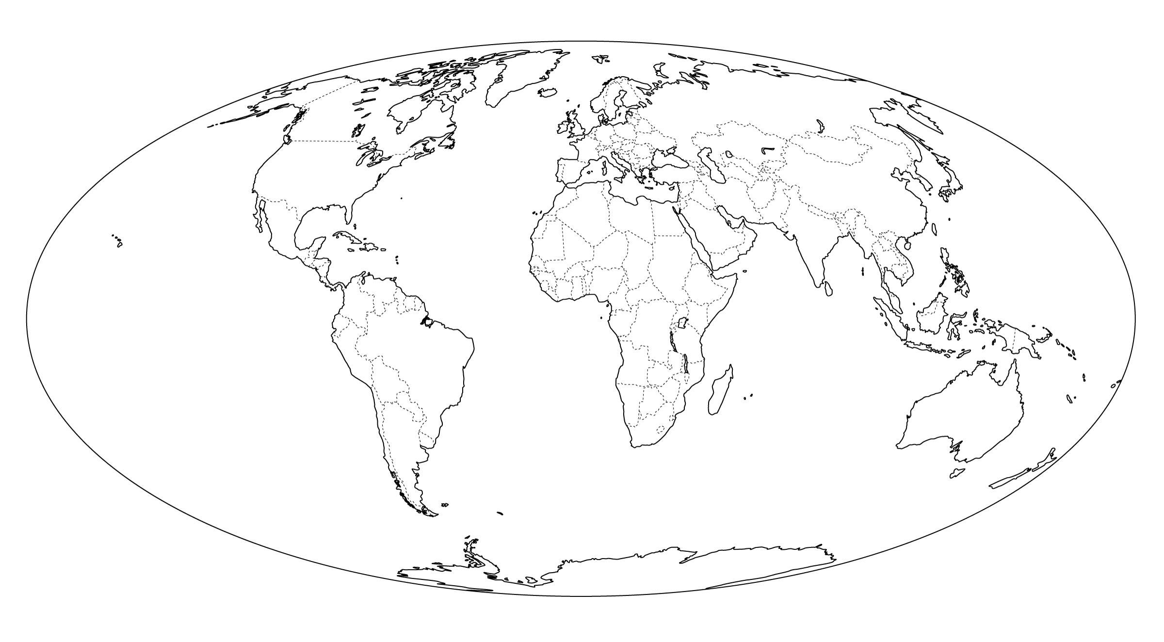 Drawing Style World Map Drawing - Drawing Image