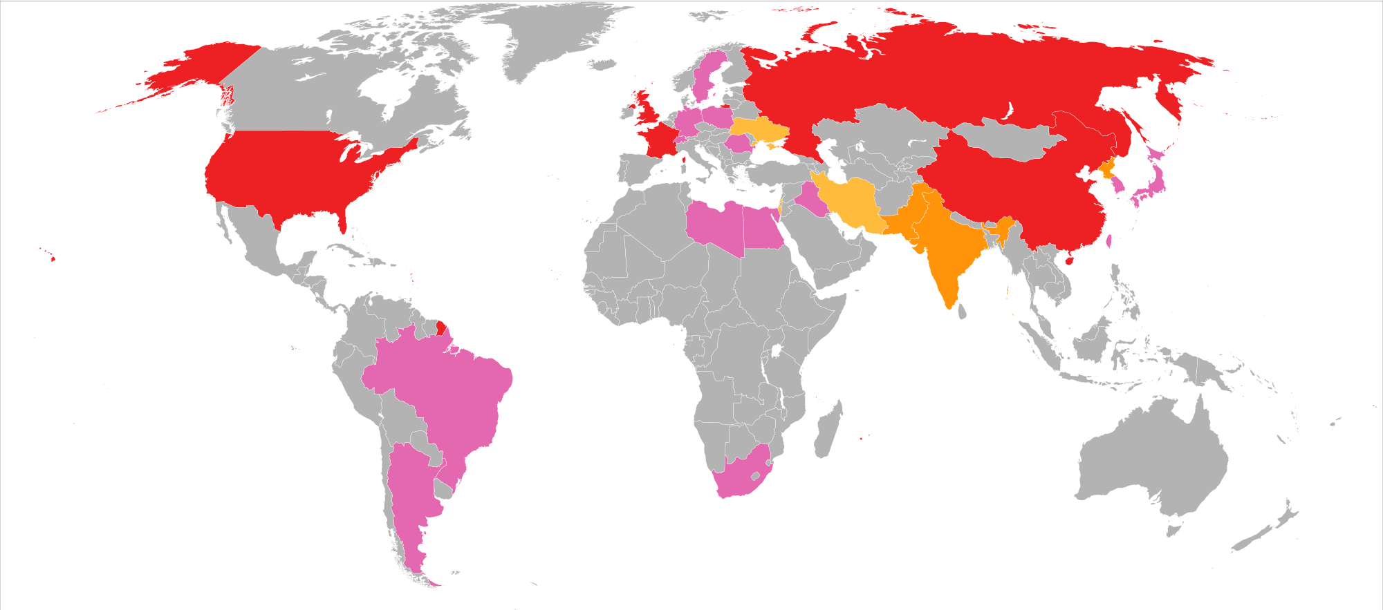 World Nuclear Map