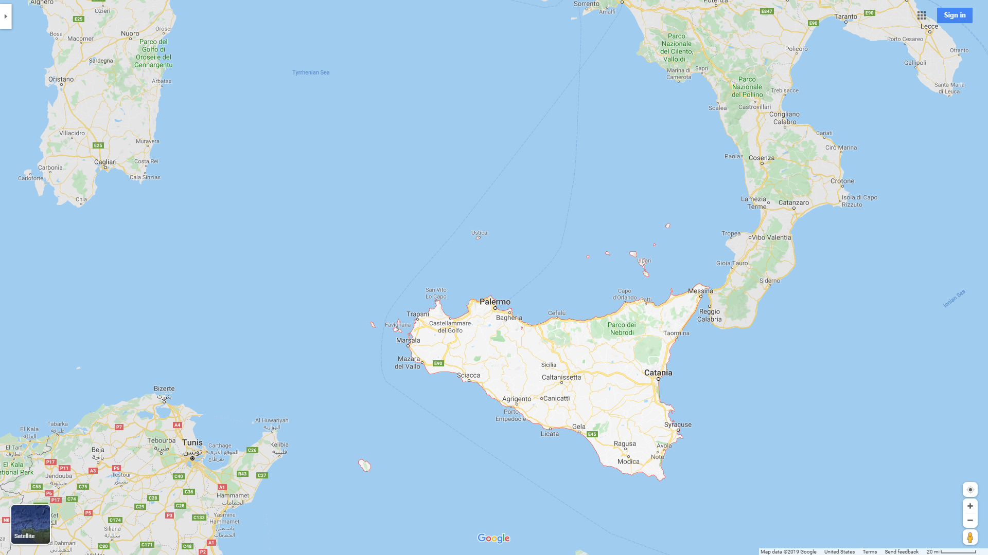 Political Map of Sicily